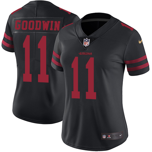San Francisco 49ers Limited Black Women #11 Marquise Goodwin Alternate NFL Jersey San Francisco 49ers->youth nfl jersey->Youth Jersey